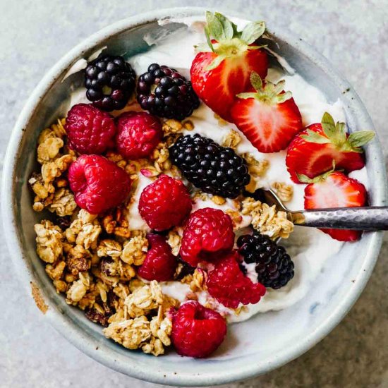 Granola & Yogurt Bowls (4 Ways)