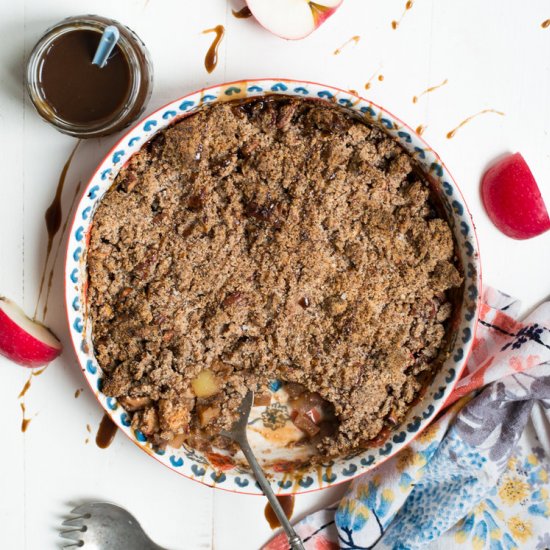 Salted Caramel Paleo Apple Crisp