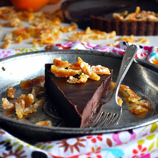 Chocolate Orange Truffle Tart