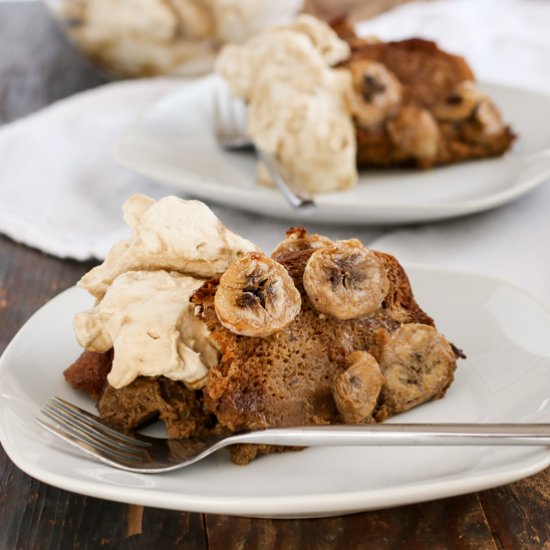 Banana Molasses Bread Pudding