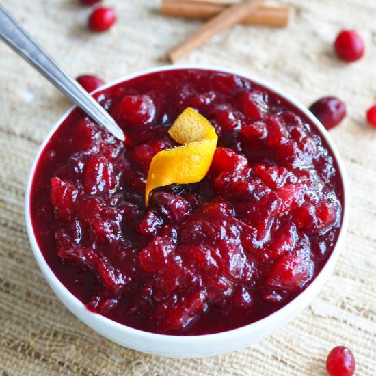 Orange Vanilla Cranberry Sauce