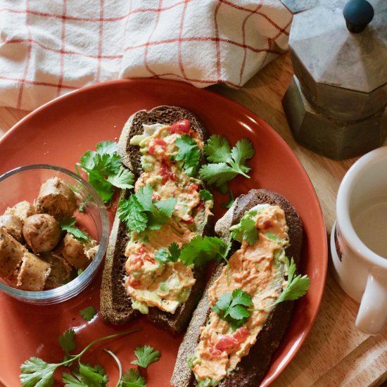 Simple & Quick Vegan B-fast Toast