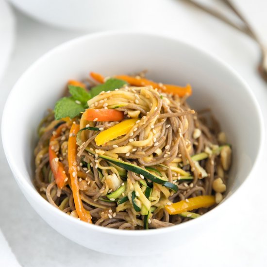 Spicy Peanut Soba Noodles