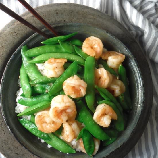 honey lime shrimp & sugar snap peas