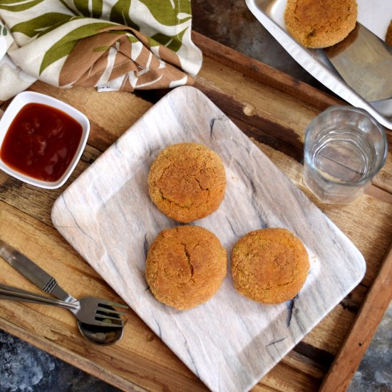 Baked Stuffed Sweet Potato Patties