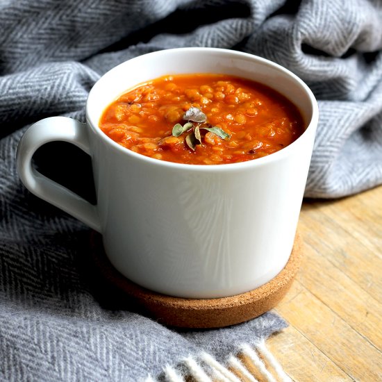 Indian-spiced lentil soup