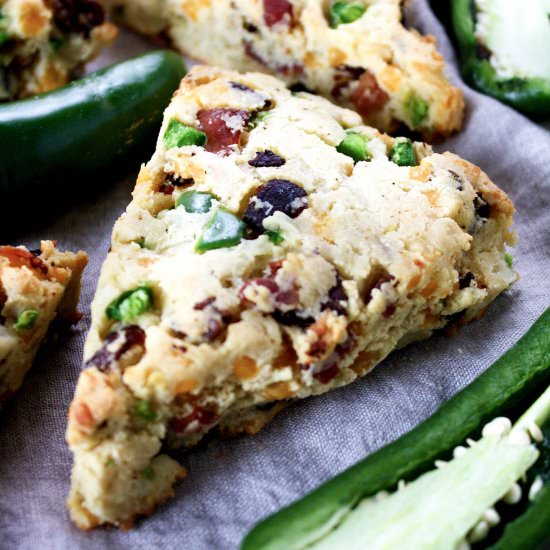 Bacon Cheddar Jalapeño Scones