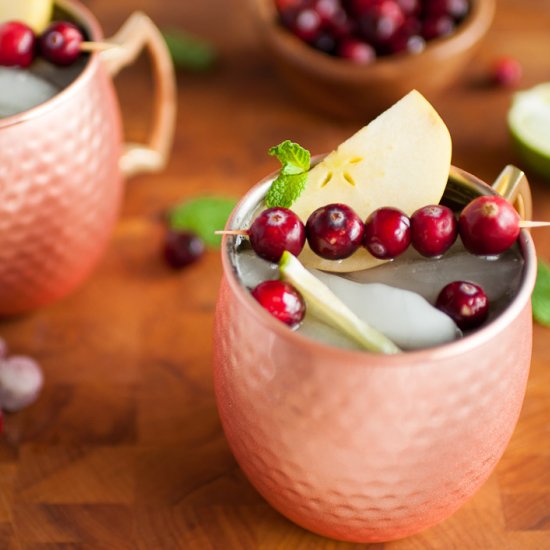 Cranberry Pomegranate Moscow Mules