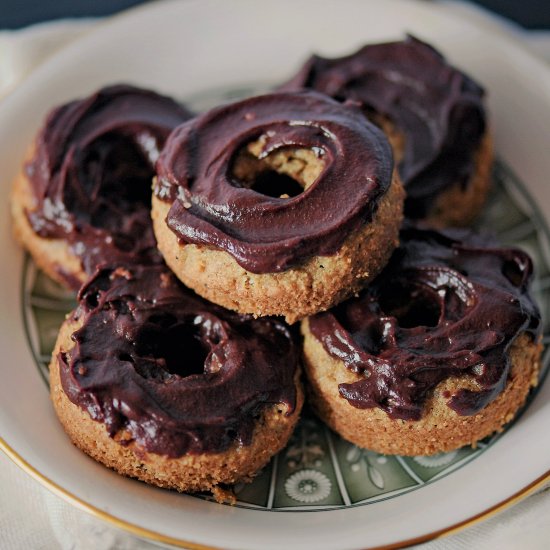 Chocolate Glazed Tigernut Doughnuts