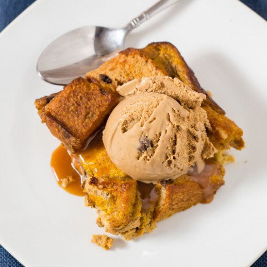 Pumpkin Brioche Bread Pudding