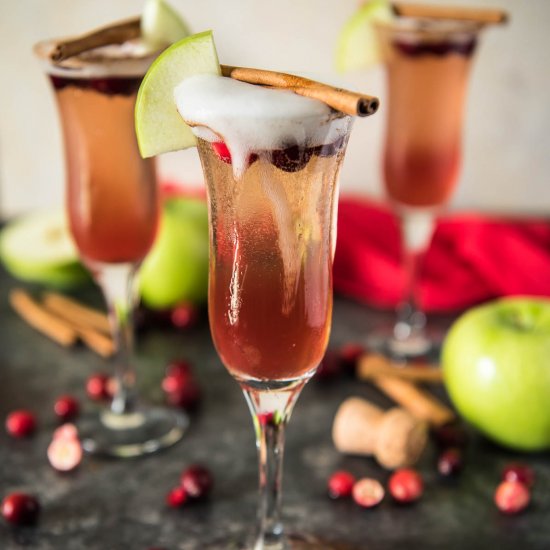 Apple Cranberry Mimosas