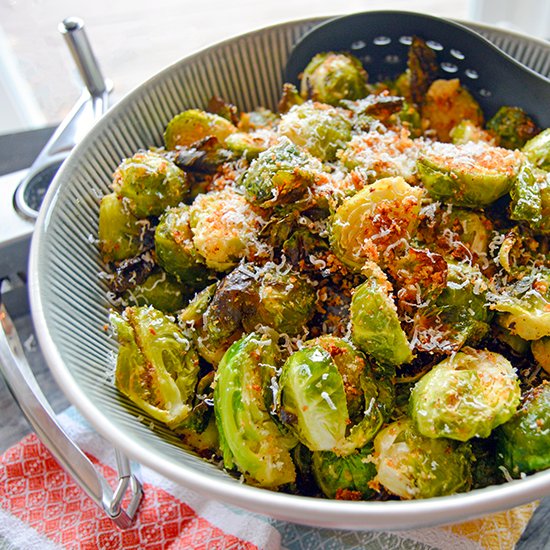 Parmesan Crusted Brussels Sprouts