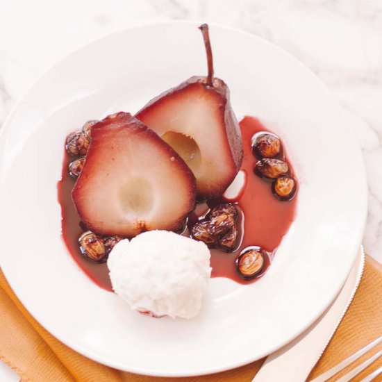 Port Poached Pears