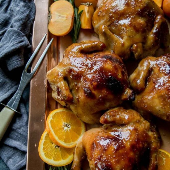 Apricot Glazed Cornish Game Hen