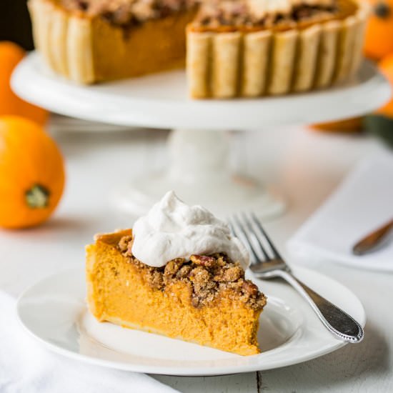 Pumpkin Tart with Pecan Crumble