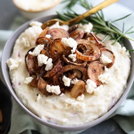 Garlic Herb Cheesy Mashed Potatoes