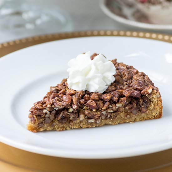 Vegan Pecan Blondie Pie