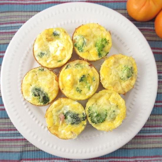 Broccoli and Ham Muffin Cups