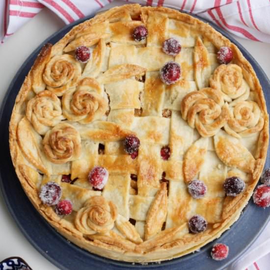 Apple Cranberry Almond Pie