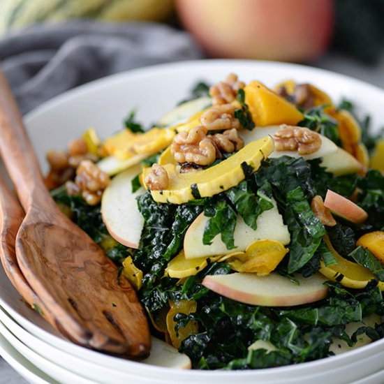 Autumn Kale and Squash Salad