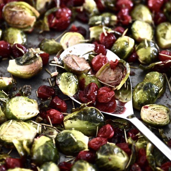 Maple Cranberry Brussels Sprouts