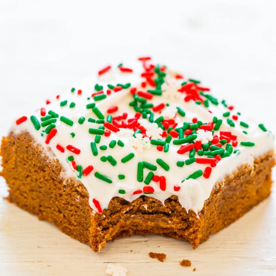 Gingerbread Bars with Frosting