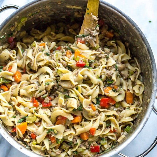 Healthy One Pot Beef Stroganoff