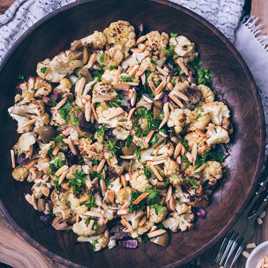 Cauliflower with Raisins & Olives