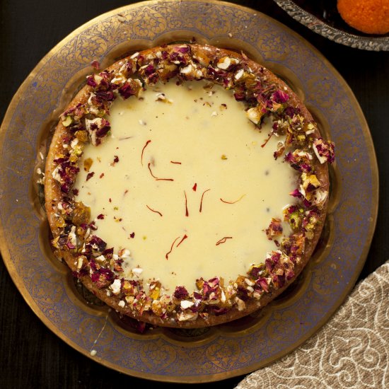 Saffron Cardamom Milk Cake