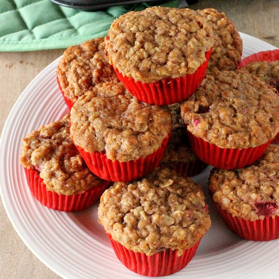 Strawberry Oat Muffins