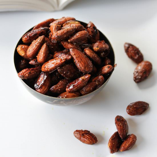 Salty Sweet Glazed Almonds