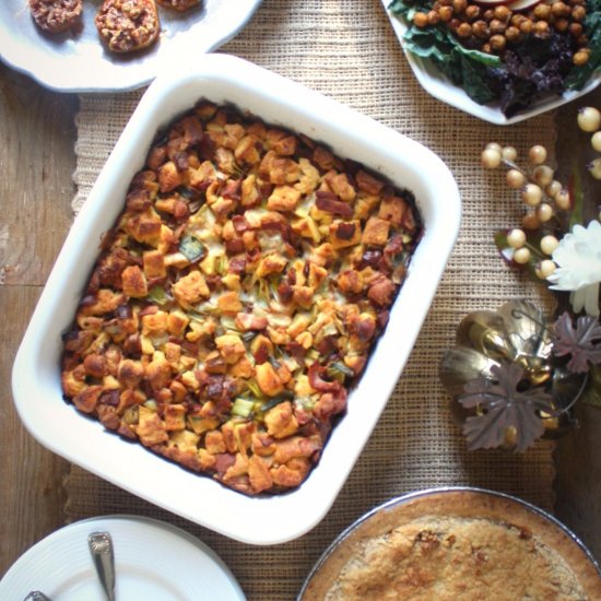 Bacon, Leek and Gruyere Stuffing