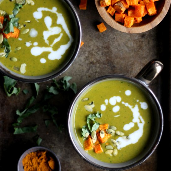 Sweet Potato and Greens Soup