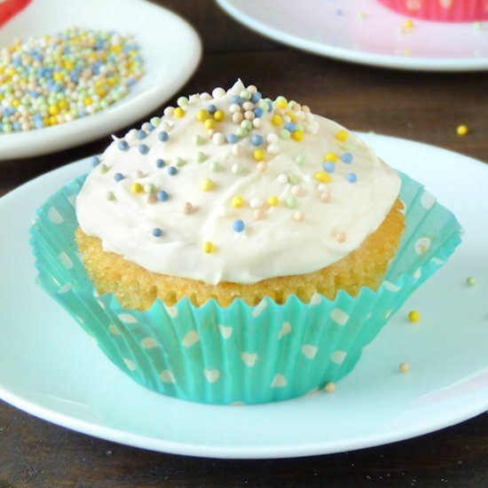 Vanilla Cupcakes for Two