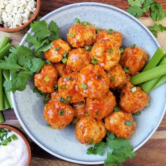 Buffalo BBQ Chicken Meatballs