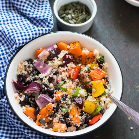 Roasted Veggie Quinoa Bowl