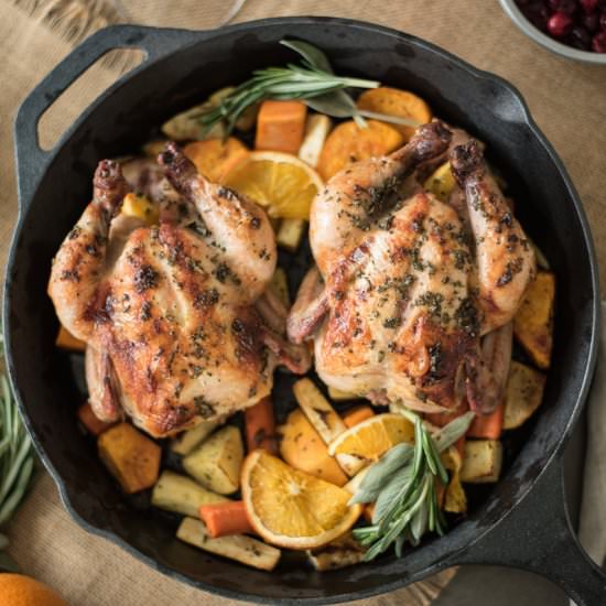 Herb Roasted Cornish hens