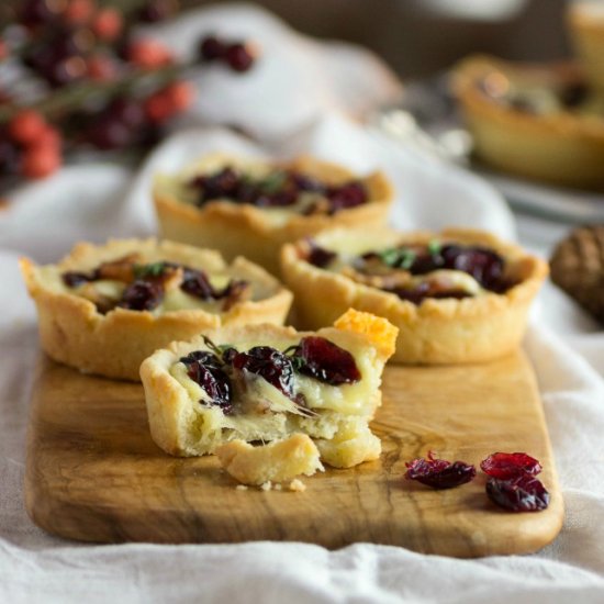 Savory Bacon Cranberry Cheese Tarts