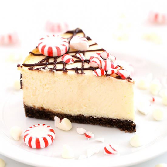 White Chocolate Mint Cheesecake