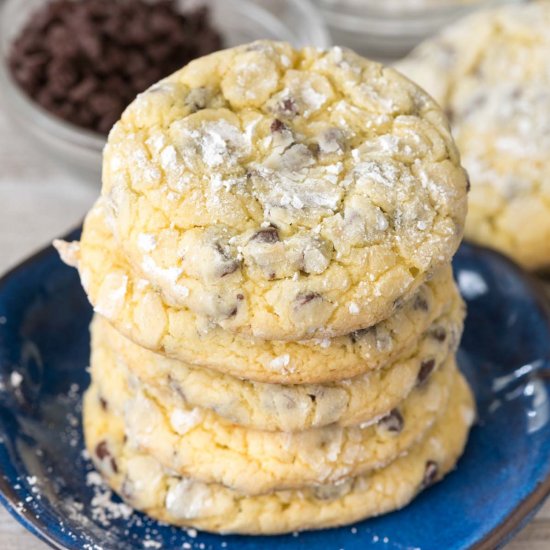 Easy Cake Mix Crinkle Cookies