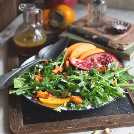 Persimmon + Pomegranate Salad