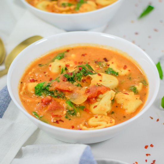 Zippy Tomato & Tortellini Soup