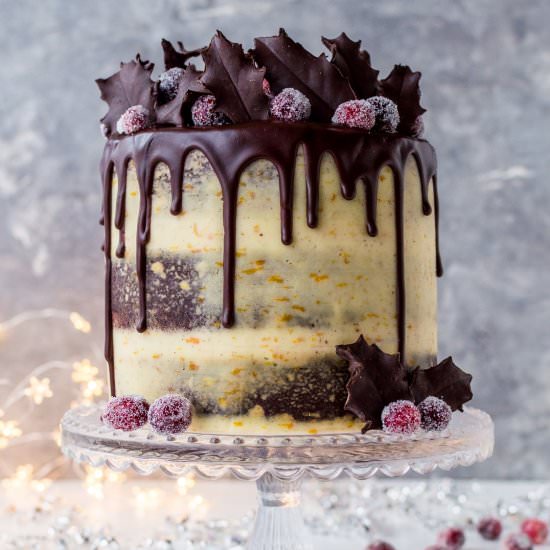 Mulled Wine Chocolate Cake