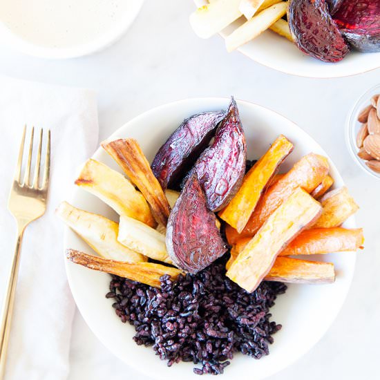 Roasted Root Veggie Buddha Bowls