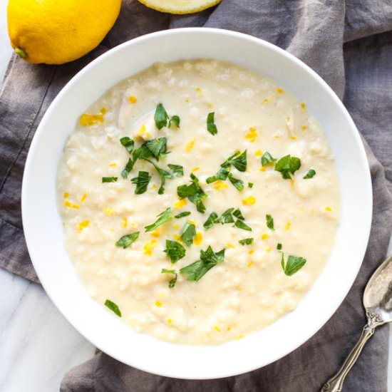 Low FODMAP Lemon Chicken Soup