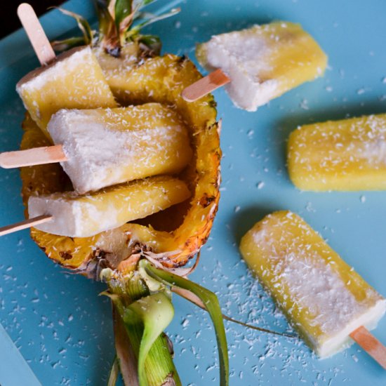 Pina Colada ice pops