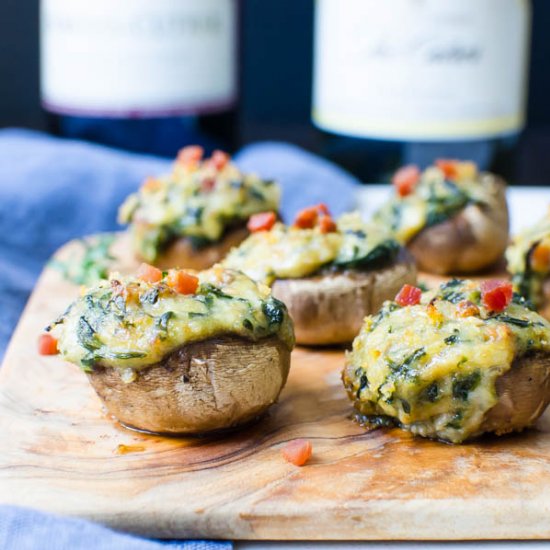 Creamy Spinach Stuffed Mushrooms