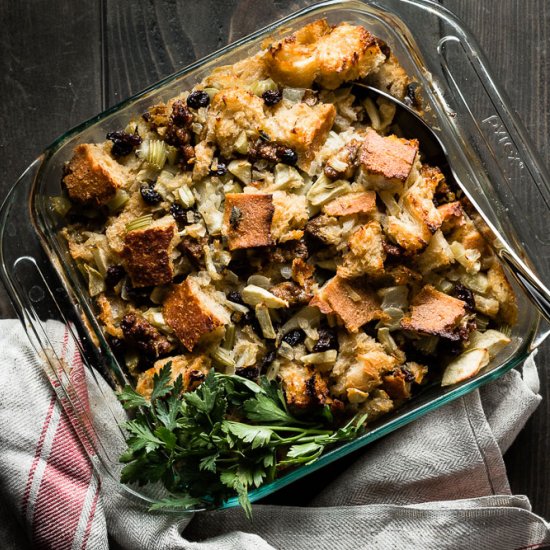 Sausage and Sourdough Stuffing