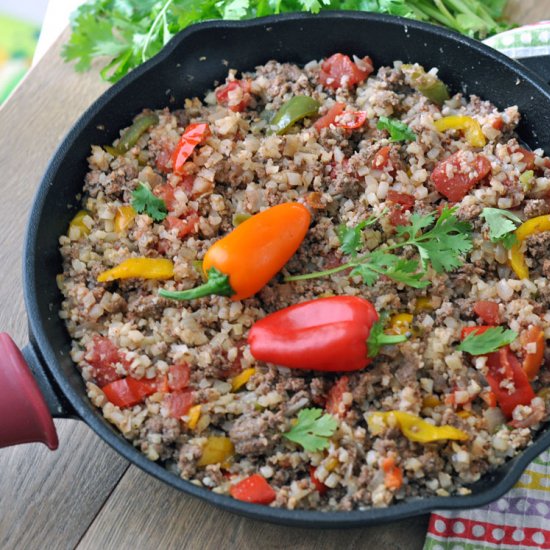 Cauliflower Rice & Ground Beef