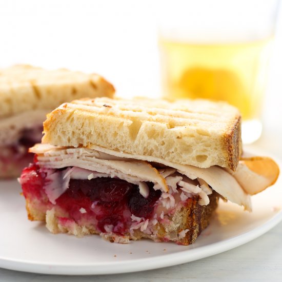 Turkey Panini with Cranberry Sauce